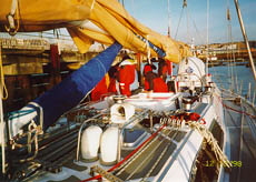 Looking aft